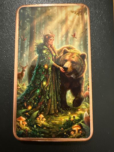 Mythological Goddesses Series - Artio Copper Art Bar Celtic Bear Goddess 1