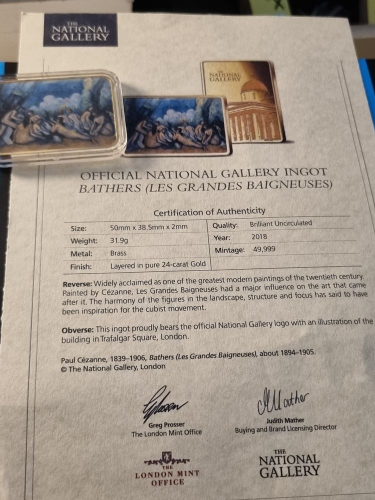 Other Official National Gallery Ingot Bathers (Les Grandes Baigneuses) imagen del producto