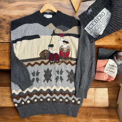 Iceberg Knit Sweater With Fisherman Design