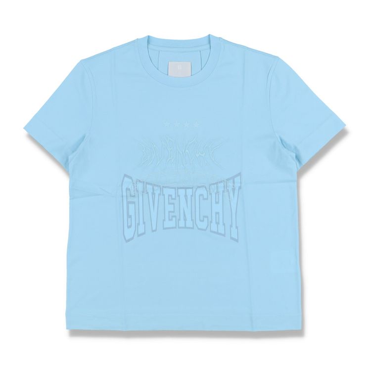 Givenchy Givenchy Baby Blue Embroidered Multi Logo T-Shirt product image