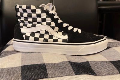Vans Checkerboard High-Top Sneakers