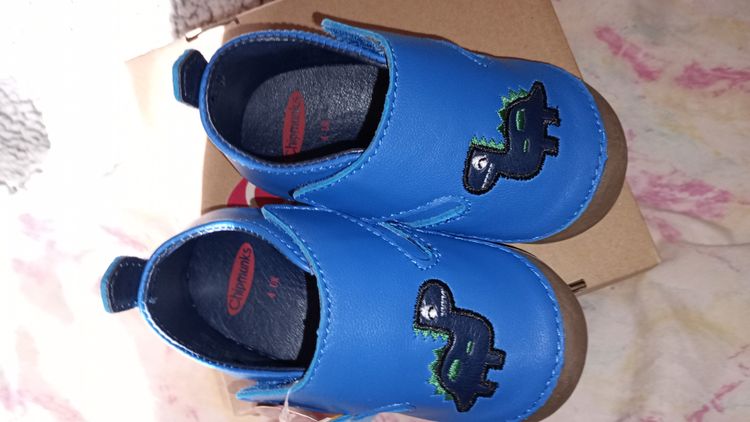 Chipmunks Blue Toddler Shoes With Dinosaur Design image 3