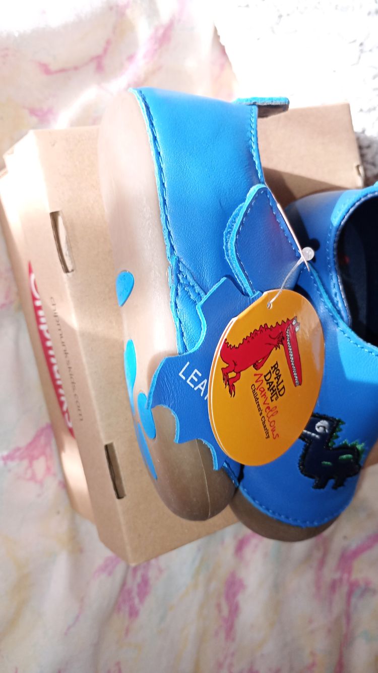 Chipmunks Blue Toddler Shoes With Dinosaur Design image 4