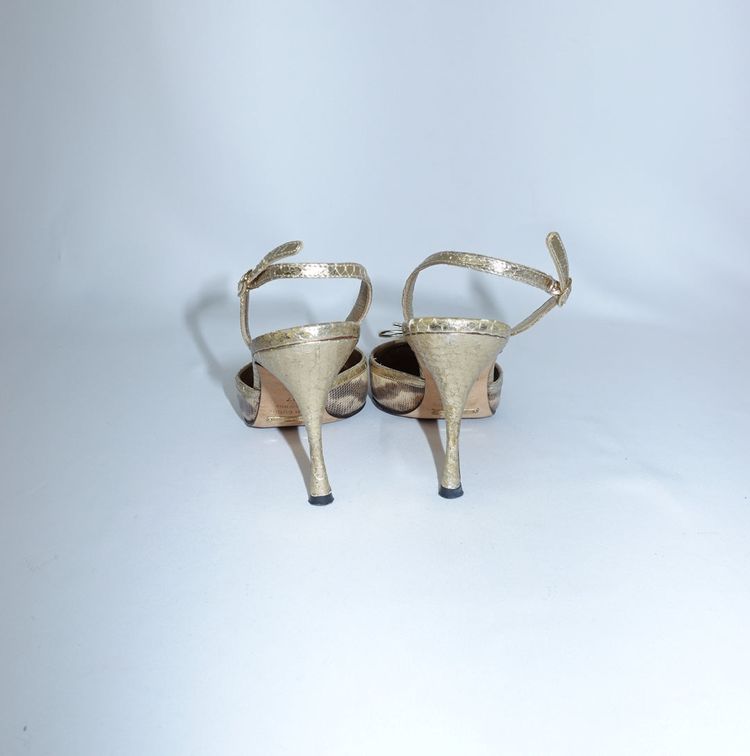 Dolce Gabbana Gold Python Heels 7