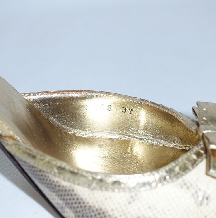 Dolce Gabbana Gold Python Heels 3