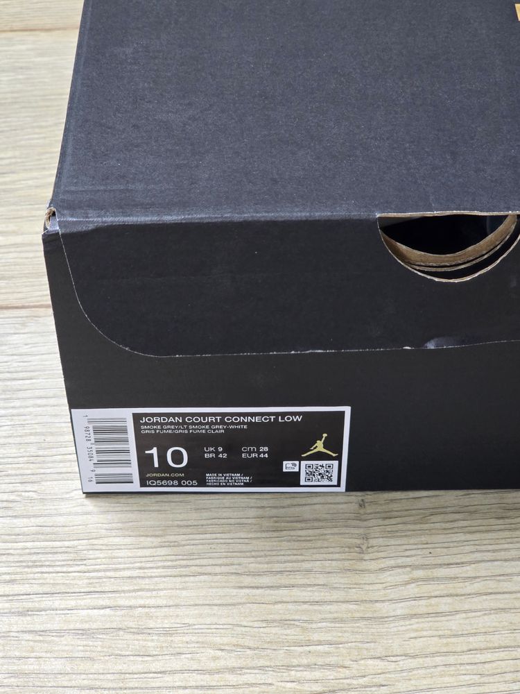 Jordan Court Connect Low Sneakers Jordan Court Connect Low Grey/White Lace-Up Low Top Men's UK 9 , 10, 11 Box IQ5698-005🔥 image 6
