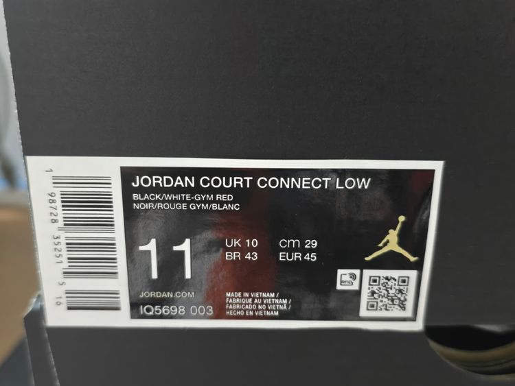 Jordan Court Connect Low Sneakers Jordan Court Connect Low Grey/White Lace-Up Low Top Men's UK 9 , 10, 11 Box IQ5698-005🔥 image 7