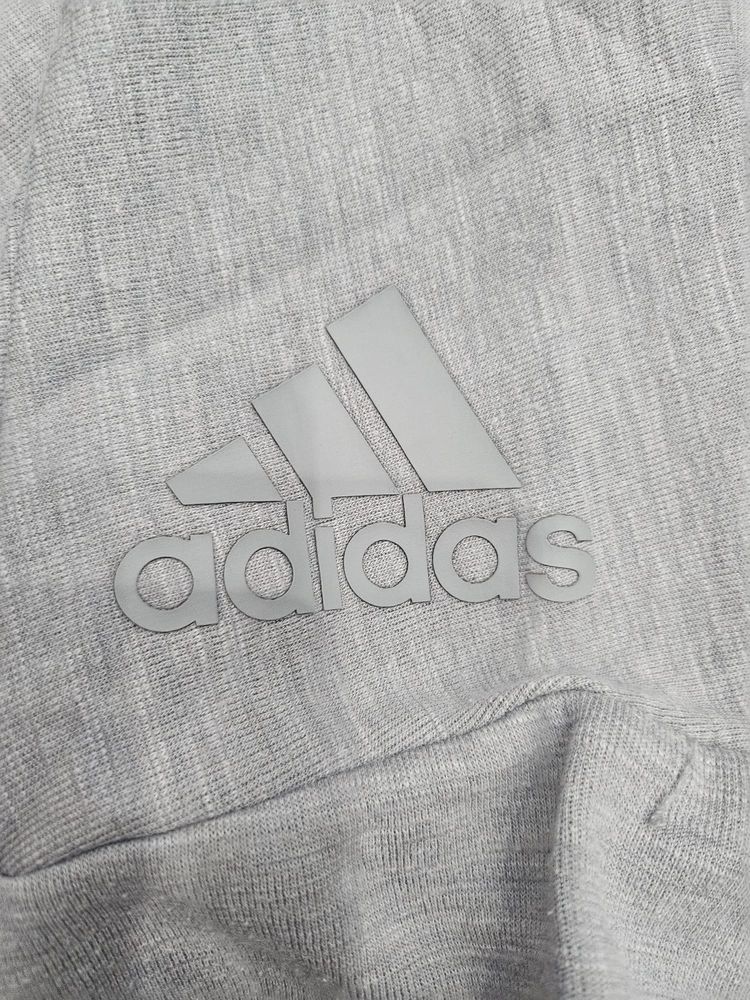 Adidas Grey Zip-Up Hoodie image 3