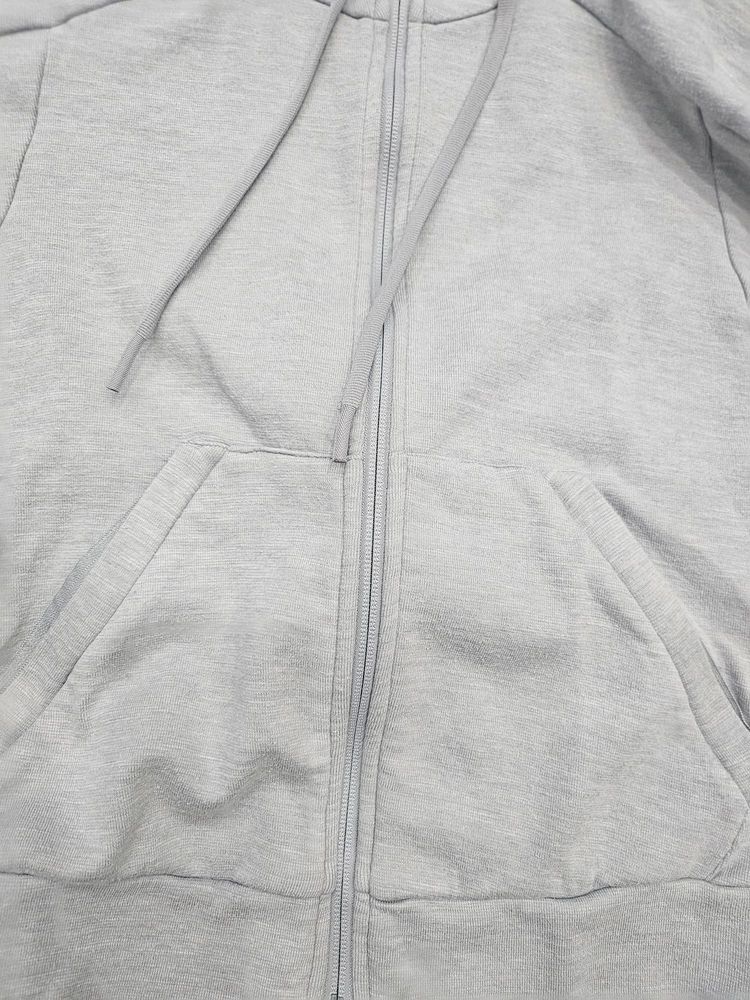 Adidas Grey Zip-Up Hoodie image 2