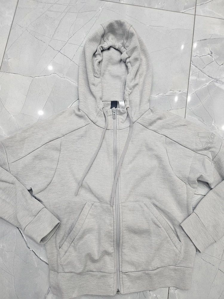 Adidas Originals Adidas Grey Zip-Up Hoodie product image