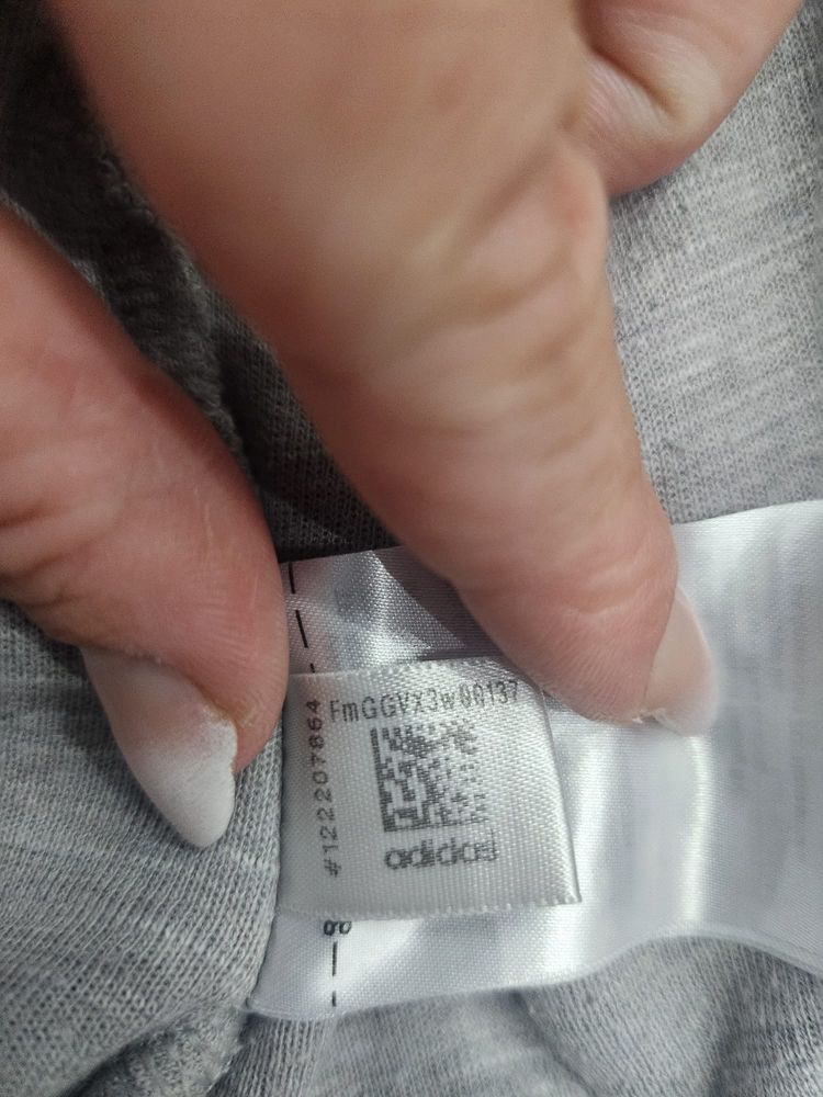 Adidas Grey Zip-Up Hoodie image 4