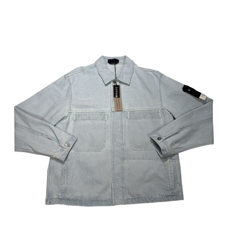Stone Island Indigo Denim-Ultra Bleached Blue Jacket