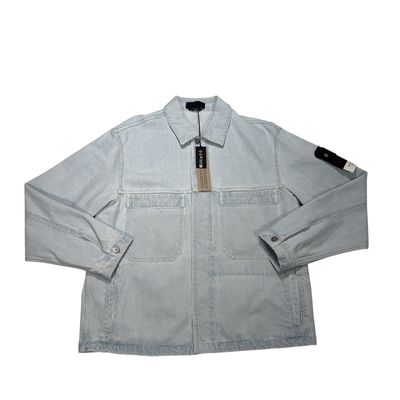 Stone Island Indigo Denim-Ultra Bleached Blue Jacket