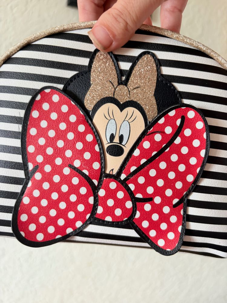Striped Pouch With Minnie Mouse Design obraz 1