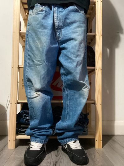 38W Vintage Baggy Carhartt Blue Jeans