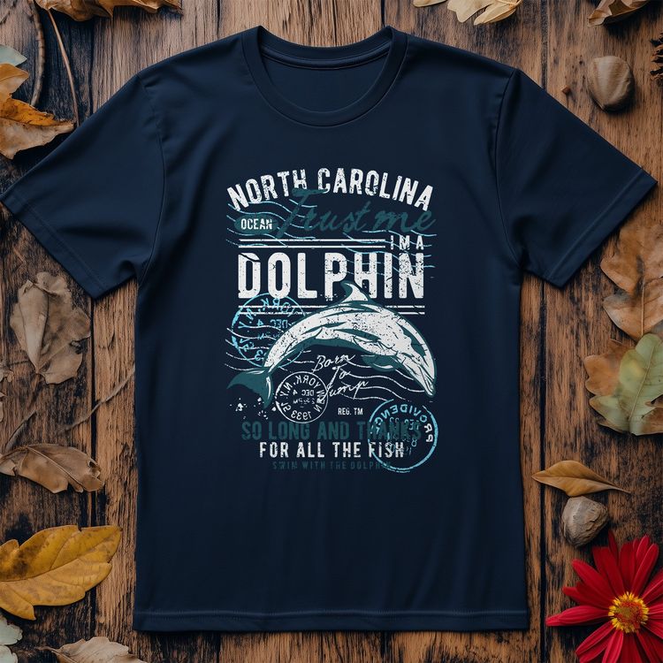 Retro Dolphin NC T-Shirt - Dive into image 1