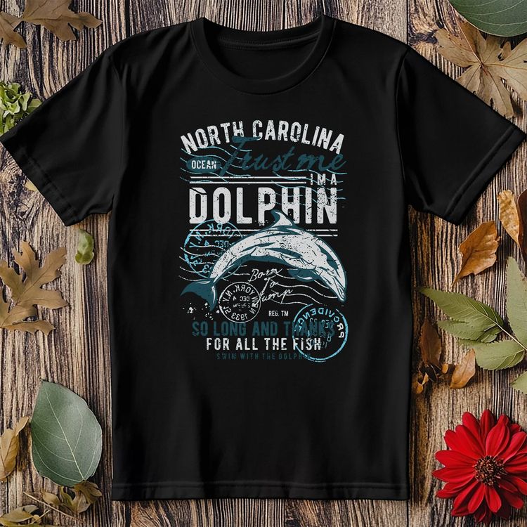 Retro Dolphin NC T-Shirt - Dive into image 3