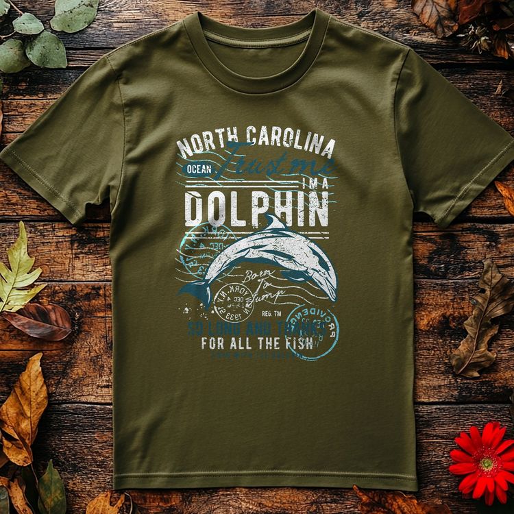 Retro Dolphin NC T-Shirt - Dive into image 2