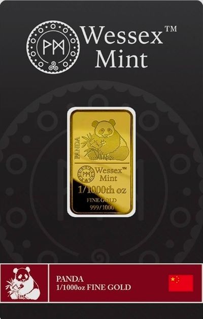 1/1000oz Panda Gold Bar Wessex Mint