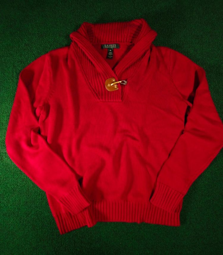 Immagine di Lauren Ralph Lauren Red Sweater With Toggle Detail 2
