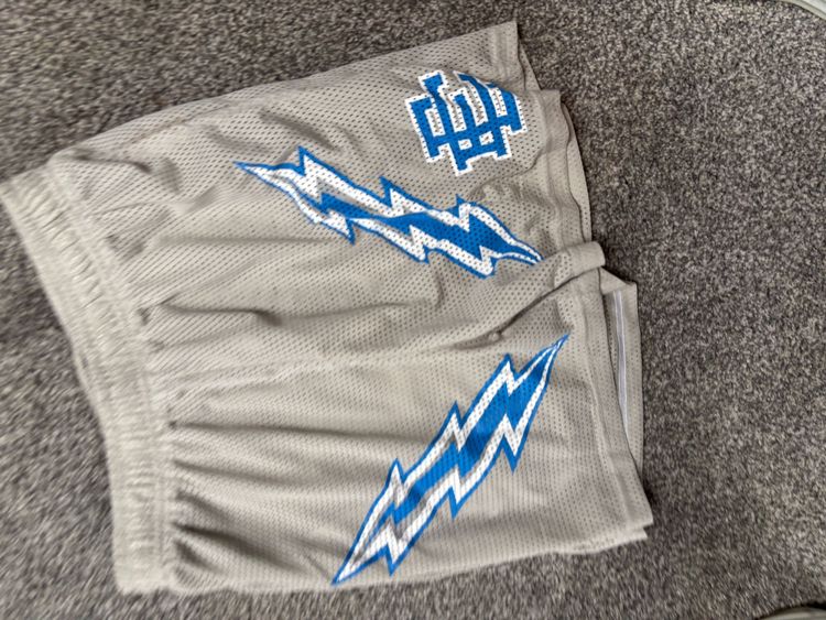Other Grey Shorts With Blue Lightning Bolt Patches product image