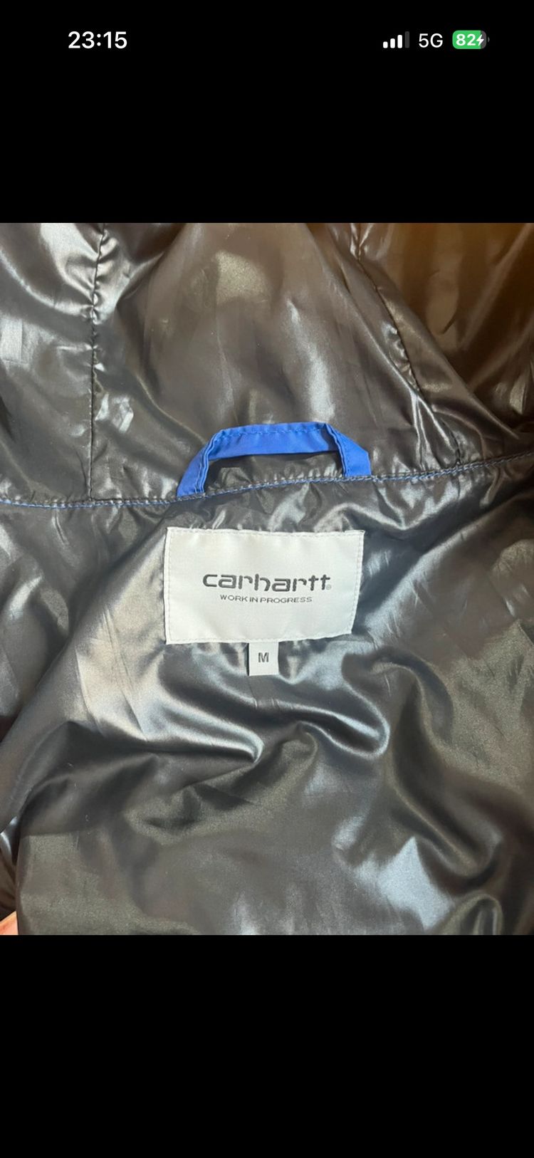 Carhartt Blue And Black Hooded Puffer Jacket image 4