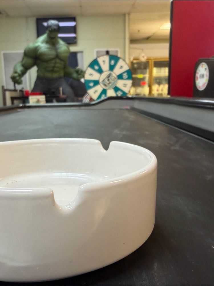 White Ceramic Ashtray 2