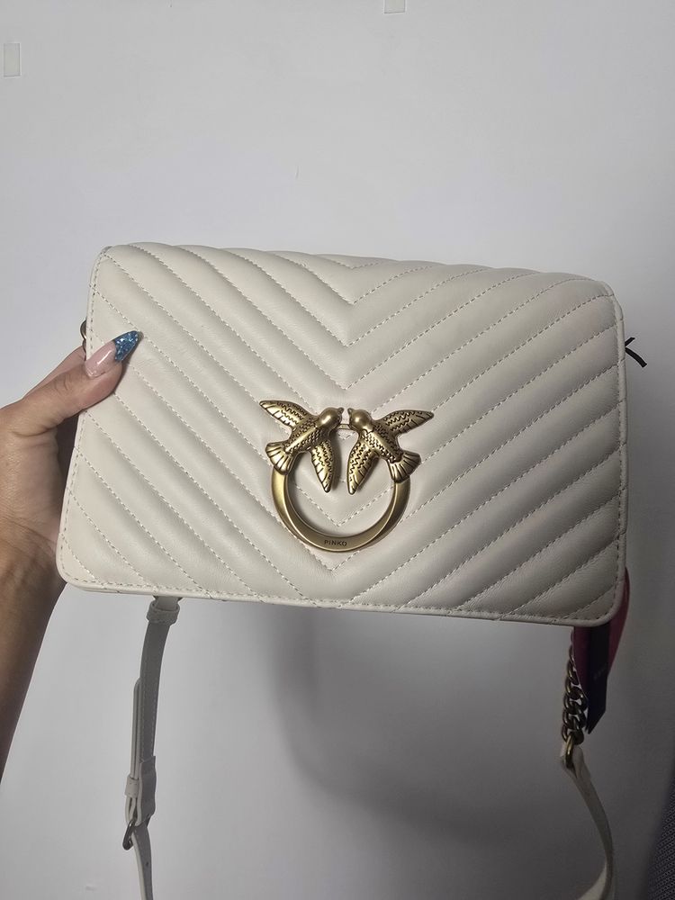 White Quilted Shoulder Bag