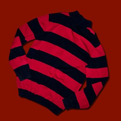 * U.S. POLO STRIPED QUARTER ZIP SWEATER * 4