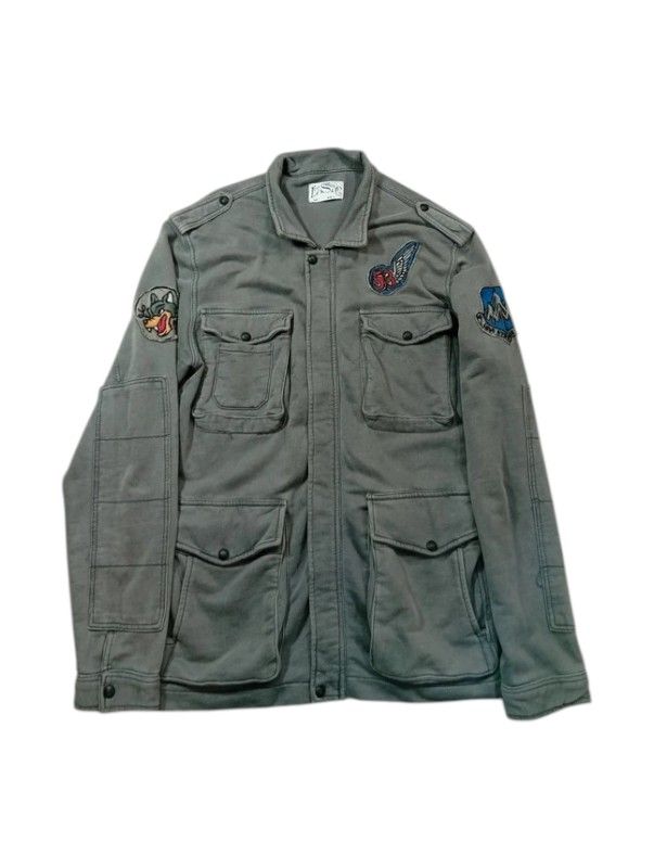 Levi's Vintage Men's Jacket Size L Gray with Embroidered Patches