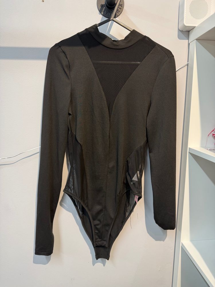 Black Long Sleeve Bodysuit  - Viral and trending