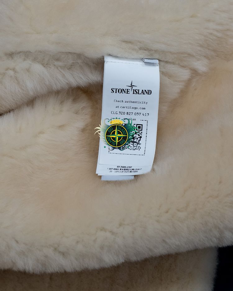 Stone Island Suede Sheepskin Jacket Cream 2