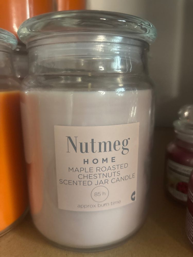 Nutmeg Home Maple Roasted Chestnuts Scented Jar Candle
