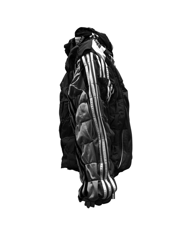 Reworked hoodie jacket A-Black image 3
