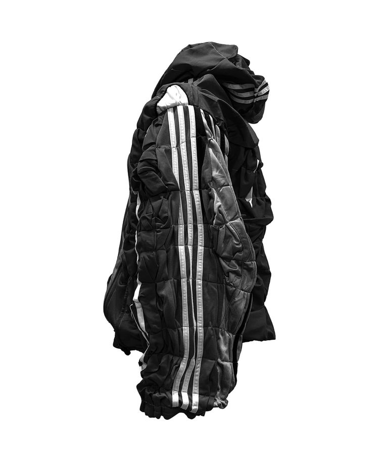 Reworked hoodie jacket A-Black image 5