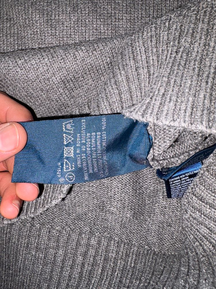 Polo Ralph Lauren Grey Half-Zip Sweater image 4
