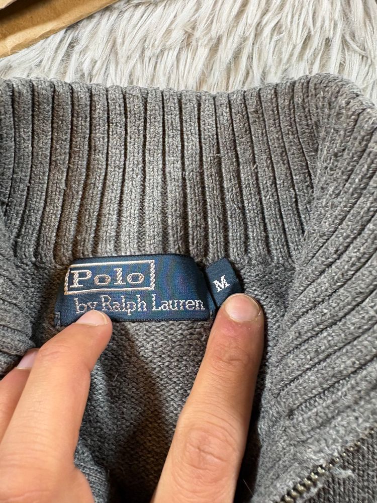 Polo Ralph Lauren Grey Half-Zip Sweater image 3