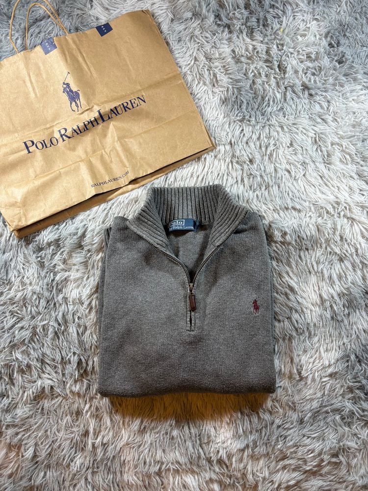 Polo Ralph Lauren Grey Half-Zip Sweater image 1