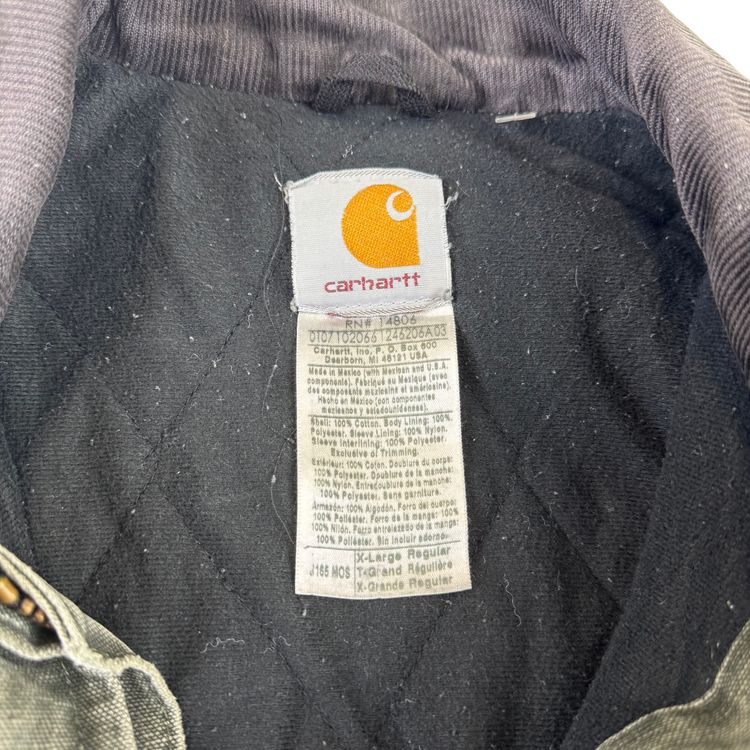 Vintage Carhartt Full-Zip Workwear Jacket Faded Green J165 MOS image 6
