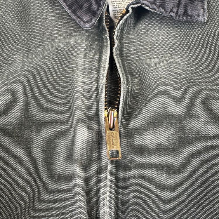 Vintage Carhartt Full-Zip Workwear Jacket Faded Green J165 MOS image 7