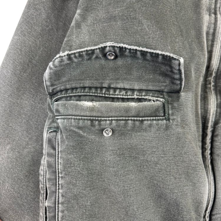 Vintage Carhartt Full-Zip Workwear Jacket Faded Green J165 MOS image 9