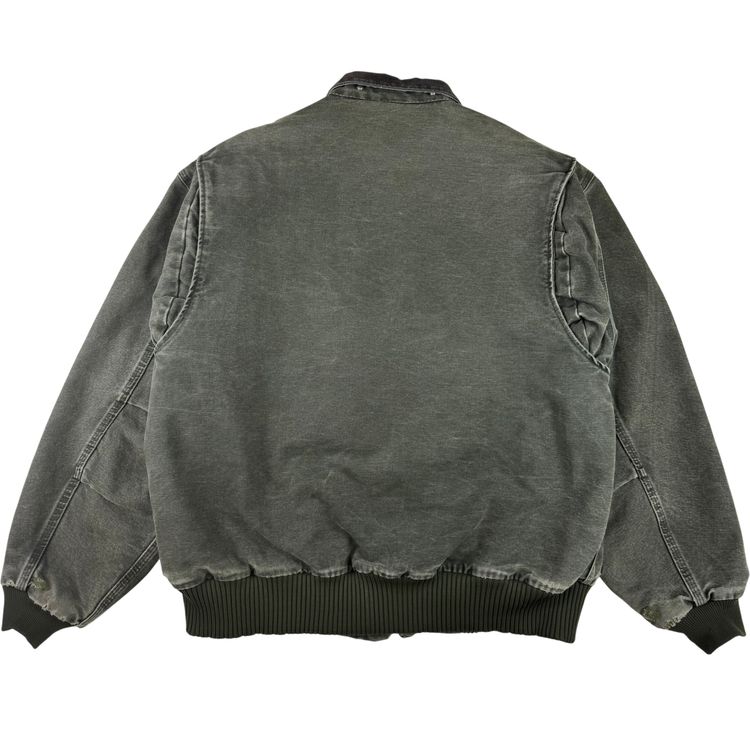 Vintage Carhartt Full-Zip Workwear Jacket Faded Green J165 MOS image 2