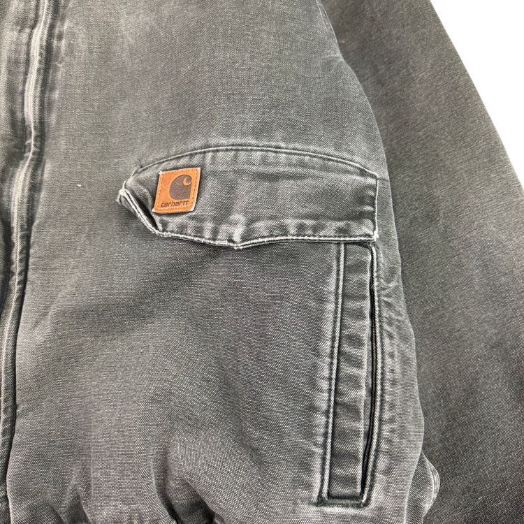 Vintage Carhartt Full-Zip Workwear Jacket Faded Green J165 MOS image 8