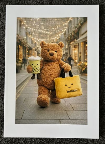 JellyCat Inspired A4 Glossy Print - Barth Goes Shopping 1