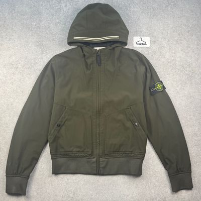 Khaki Stone Island Soft Shell-R Hooded Jacket – A/W 2014 1