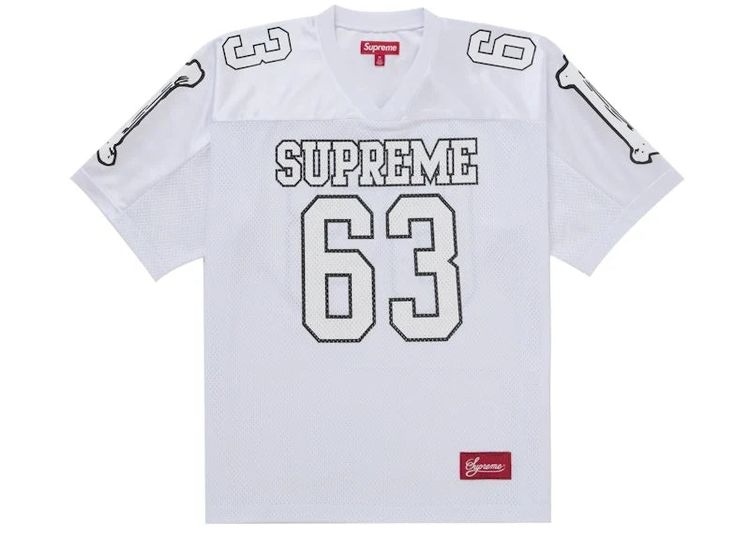Supreme Bones Football Jersey White imagen 1