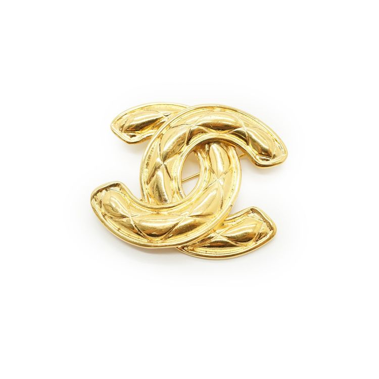 Immagine di Chanel Vintage Metal Brooch CC 2