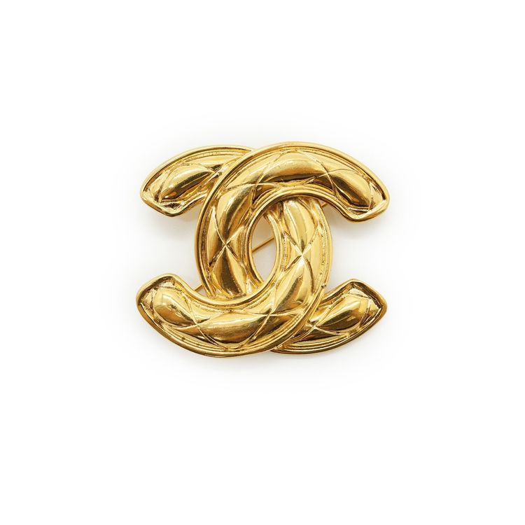 Immagine di Chanel Vintage Metal Brooch CC 1