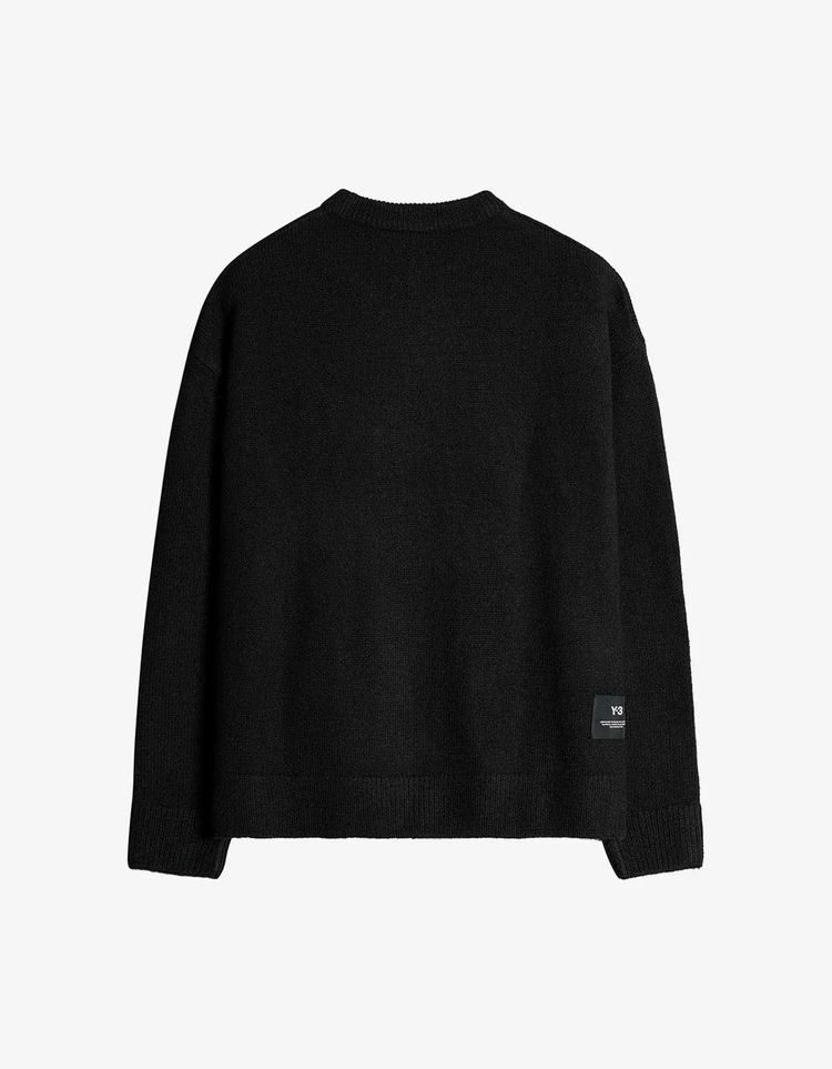 Y-3 Black Chito Graphic Knitted Sweater image 3