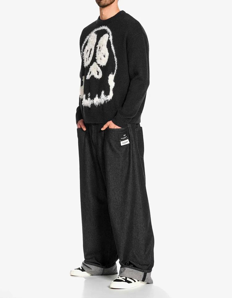 Y-3 Black Chito Graphic Knitted Sweater image 2